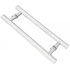 Puxador Tubular Para Portas e Janelas de Madeira Vidro Alumínio Branco Elegante Banheiro 30x20cm