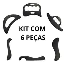 Kit 6 Peças Instrumentos Liberação Miofascial IASTM Massagem Fisioterapia Quiropraxia Pontos Gatilho Crochetagem