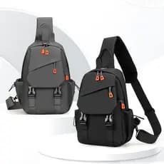 Mochila Esportiva De Peito Multicamadas De Grande Capacidade Impermeável Para Homens,Bolsa Transversal Estilosa