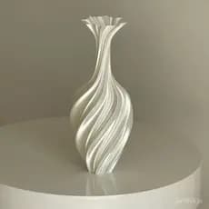 Vaso Decorativo 3D Abstrato Torcido, Estilo Luxo Leve, Novo Vintage, Arte Minimalista para Arranjo de Flores, Nórdico