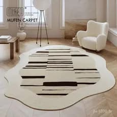 Tapete minimalista de imitação de caxemira Wabi-sabi para sala de estar, mesa de centro, estilo ins, tapete decorativo d