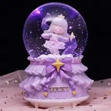Caixa de Música para Quarto de Menina, Ornamento de Bola de Cristal, Presente de Aniversário, Decoração de Anjo Mágico p
