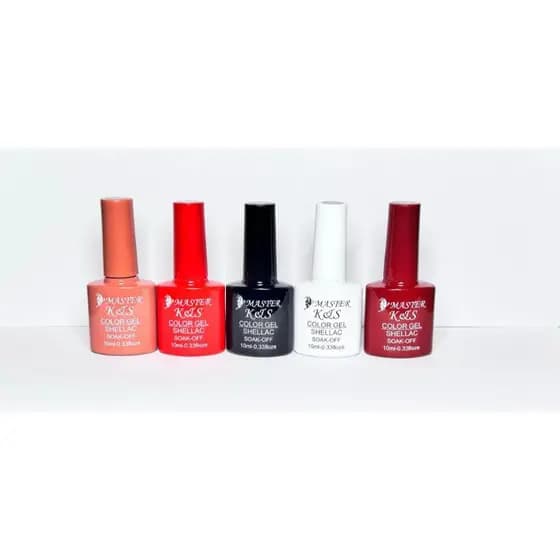 kit c/5 Esmalte Lirió Ou Bella Rosa em Gel Seca Cabine Manicure Profissional Original Sellac Color 12ml
