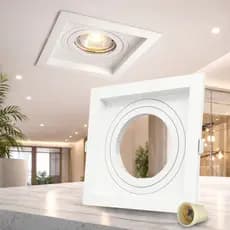 Spot Embutir Recuado PAR30 Quadrado Branco Pix