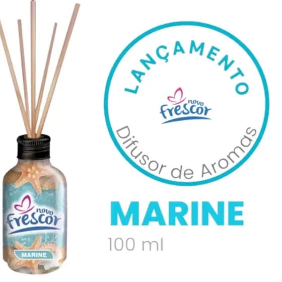 Difusor de Aromas Aromatizador de Ambientes Marine Novo Frescor 100ml – Ambientes Diversos