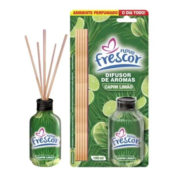 Difusor de Aromas Aromatizador de Ambientes Capim Limão - Novo Frescor
