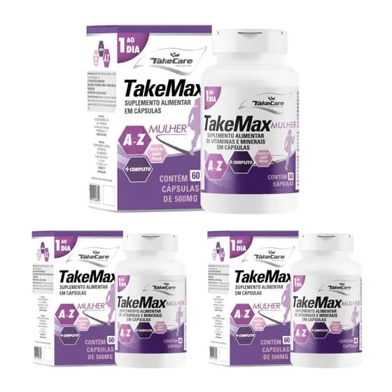 Kit 3 Polivitamínico A-Z TakeMax Mulher - TakeCare