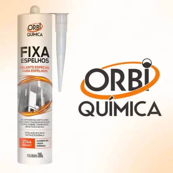 Fixa Espelho Para Todos Tipos De Vidro 380g Orbi
