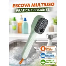 Escova Para Limpeza Multifuncional Com Compartimento Para o Produto de Limpeza