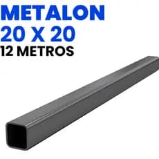 Barra Metalon 20 x 20 (2cm x 2cm) De 12 Metros Chapa 20 0,90mm Tubo Quadrado Serralheria Aço