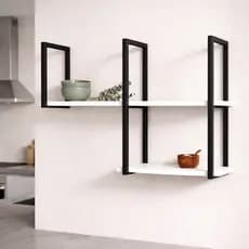 Prateleira Estilo Industrial Metalon Quarto Sala Banheiro Cozinha Preto