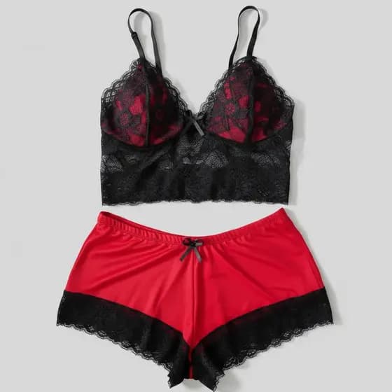 Baby Doll Plus Size 36 ao 52 Cropped Feminino com Detalhe Em Renda Verão Pijama Feminino