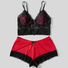 Baby Doll Plus Size 36 ao 52 Cropped Feminino com Detalhe Em Renda Verão Pijama Feminino
