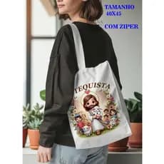 BOLSA SACOLA Ecobag feminina,unissex CATEQUISTA Jesus bom pastor,crianças,ovelha,moda cristã,católica,casual,verão