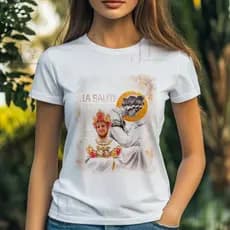 Blusa tshirt feminina NOSSA SENHORA LA SALETE, Sagrada Familia, Maria,Jesus camiseta tshirt cristã, gospel plus size