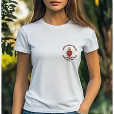 Blusa tshirt BRANCA feminina APOSTOLADO DA ORAÇÃO,CAMISETA UNISSEX, Maria,Jesus,tshirt cristã, SIMBOLO PEQUENO plus sizE