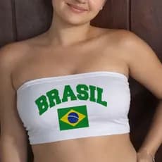 TOP FEMININO,BRASIL,TAMANHO UNICO,COPA DO MUNDO,TAMANHOS INDICADOS P E M