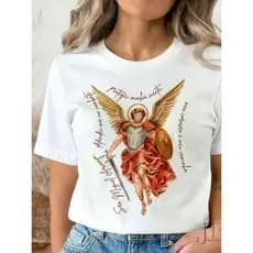 Blusa feminina SÃO MIGUEL ARCANJO catolica igreja JESUS CRISTO,CRISTÃ,DEVOTA,MODA CASUAL