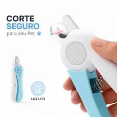 Alicate Cortador de Unhas Pet com Luz LED 2 em 1 para Cães e Gatos  Lixa Integrada Corte Seguro