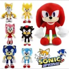 Brinquedo De Pelúcia Sonic Filme Game Sonic Tails Knucles Shadow Sonic Azul Claro Super Sonic Sonic.EXE