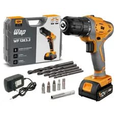 Furadeira e Parafusadeira + Maleta e Brocas  WF12k 3.2 12v Wap BIVOLT