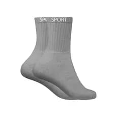 Kit Meias Adulto Sport Cano Alto Algodão Preta/Branca 36 a 43 para o Seu Dia a Dia - Cinza