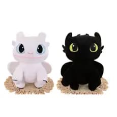 Brinquedo Dragão Pelúcia Disney Como Treinar Seu Dragão Banguela/Fúria da Luz  2 Modelos