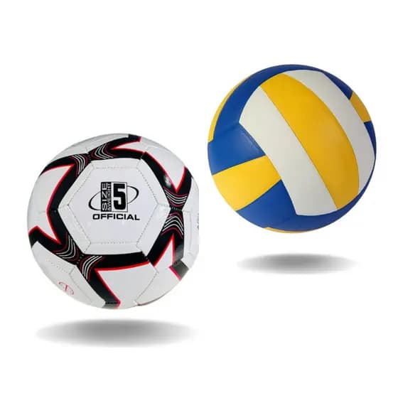 Kit Bola Vôlei Quadra Praia Piscina + Bola Futebol Campo Society Nº F5