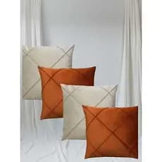 Kit de 4 Capas De Almofadas Suede AVELUDADAS Drapeada 45x45 cm Decorativas