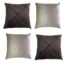Kit de 4 Capas De Almofadas Suede Drapeada 45x45 cm Decorativas