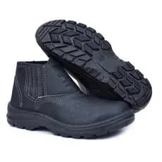 Bota Botina Segurança Masculina em Couro Macia Com CA 17137 Produto Original Ultra Leve Bico PVC