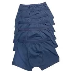 KIT C/6 OU 10 Cuecas Boxer 95% Algodão 5% Elastano Azul Marinho