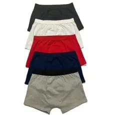 KIT C/5 Cueca Boxer Masculino Cotton 95% Algodão