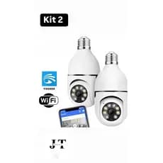 KIT 2 Cameras wi-fi Lampada yoosee kit 2