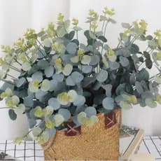 Buquê De Eucalipto Folhas Do Dinheiro Plantas Artificiais Folhagem Decoração
