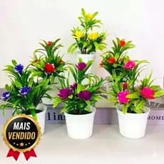 Kit 3 Vasinho De Plástico Branco Decorativo Para Plantas Suculentas Enfeite