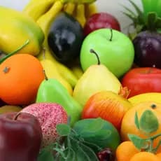 Kit 6 Frutas Sortidas Tamanho Real Artificiais Textura Realista Tamanho Real Decorativas Frutas