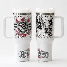 Copo Garrafa Térmica 1200ml Time Alça Canudo Personalizado