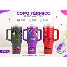 Copos Garrafa Térmica Personalizado 1200ml Meninas Super Poderosa Premium