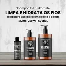 Shampoo Pré-hidratante Premium Limpa Hidrata e Realça o Brilho dos Cabelos e Barba Street