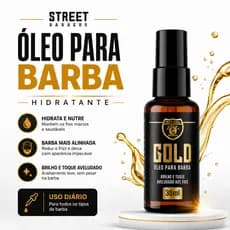 Óleo Para Barba Modelador Anti-Frizz Hidrante Perfumado Gold Street Kiunic