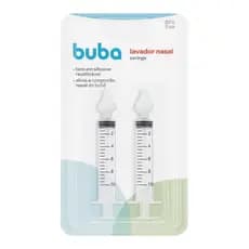 Kit 2 Seringas Lavagem Higienização Nasal Bico Silicone Transparente Buba