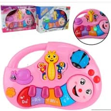 Teclado  Musical de brinquedo Infantil Joaninha com LUZ Color