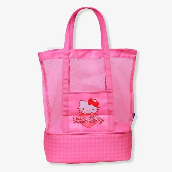 BOLSA TEMATICA PRAIA  C/COMPARTIMENTO TERMICO HELLO KITTY