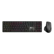 Teclado E Mouse Sem Fio Bluetooth Switch Red Abnt2 Fire Phoenix BK-11 Preto
