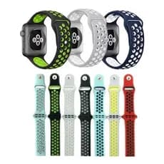 Pulseira Silicone Furo Nke Para Apple Watch Smartwatch 38mm 40mm 42mm 44mm