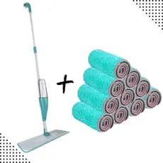 Kit Mop Spray Mágico 3 em 1 com Refil Extra e Reservatório de 400ml – Esfregão Completo para Limpeza