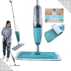 Mop Spray 3 em 1 com Reservatório 400ml - Esfregão Mágico para Limpeza Completa Lava Enxágua e Seca