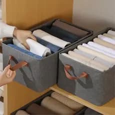 Kit Caixa Organizadora de Roupas Íntimas Calças Shorts Bermudas Meias Brinquedos Dobrável Com Grade
