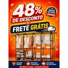 Roupeiro Guarda Roupa Portatil Closet Cabideiro Arara Para Roupa Sapateira Organizador Multiuso Armário